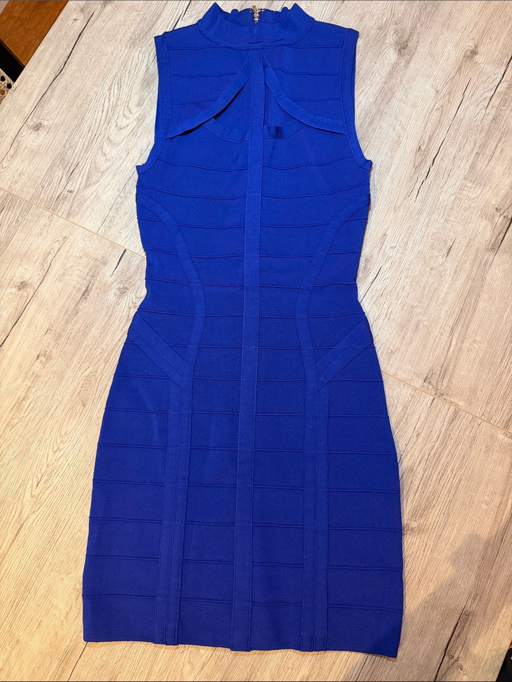 bebe Cobalt Blue Sleeveless Bandage Dress